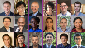 Collection of headshots of newly tenured faculty in a grid of 18 photos