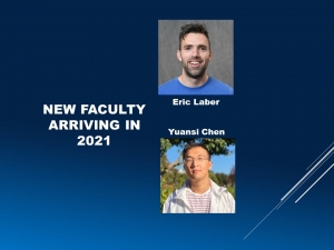 Photos of New Faculty Eric Laber and Yuansi Chen 
